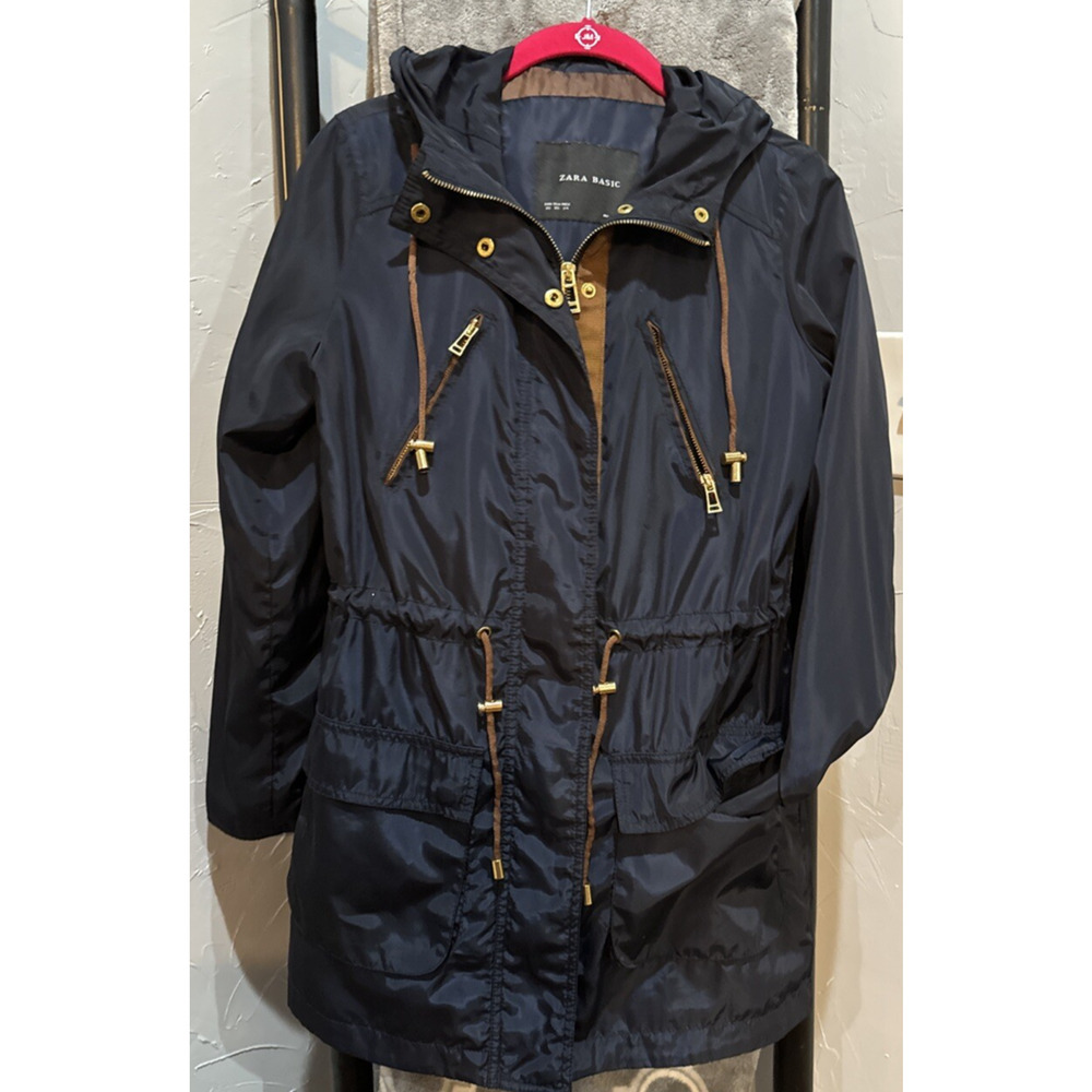 Zara Navy Blue Jacket With Gold Hardware‎ Regular XS